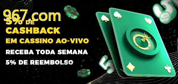 Promoções do cassino ao Vivo 967.com